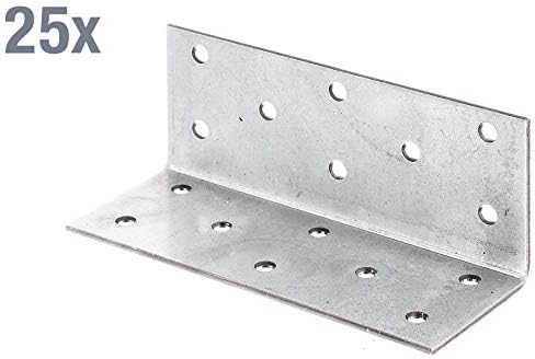 Gah-Alberts 335755 Angle Connector Sendzimir-Galvanised 40 x 40 x 100 mm / 2 mm Thick 25 Pieces, 40 x 40 x 100 mm (25 Stk.) - Image 3