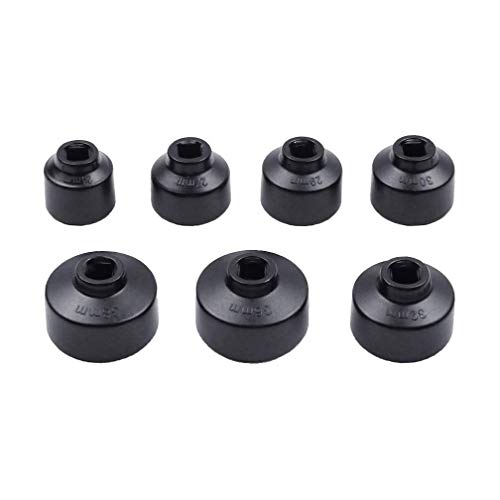 10PCS Oil Filter Cap Wrench Tool Set Includes 24mm,27mm,29mm,30mm,32mm,36mm,38mm, 64mm Oil Filter Housing Removal Socket Kit for Toyota,BMW, Mercedes, VW
