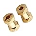 FriHobby Brass 12mm Wheel Spacer Wheel Hubs Extension Drive Adapter for Axial SCX10 & SCX10 II 1/10 RC Crawler (18mm)