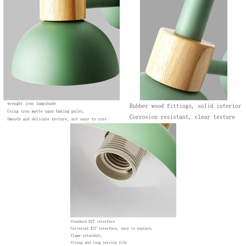 Lámpara de pared moderna de madera para iluminación de B&B y hotel 5