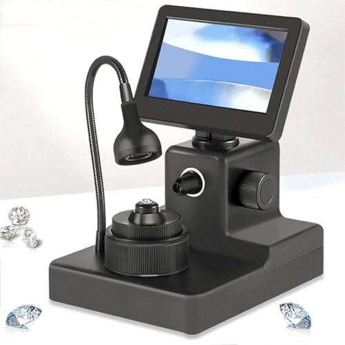 Diamond Viewer microscopio digitale LCD da 4.3 pollici con ingrandimento 50-1000X e luce LED per unidentificazione accurata delliscrizione del diamante
