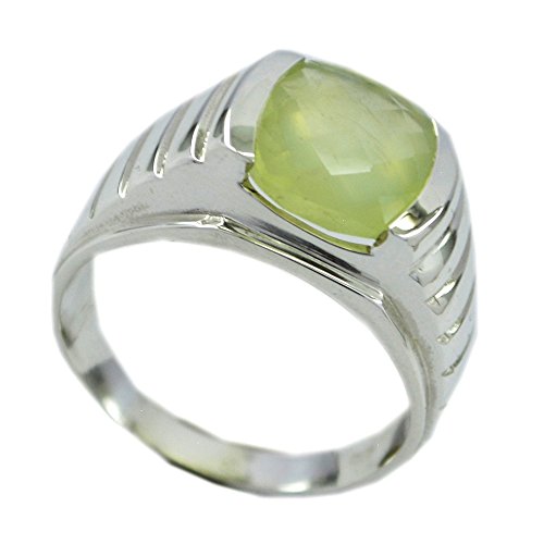 Bague de promesse préhnite verte pour sublimer vos tenues du quotidien