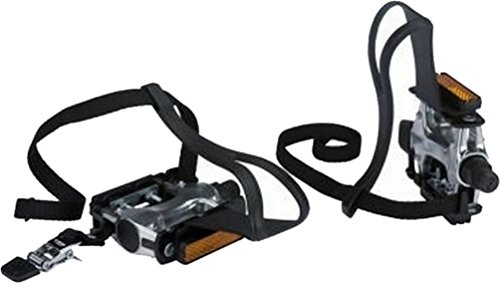 XLC Road Pedals w/Clips & Straps; 9/16"; Black