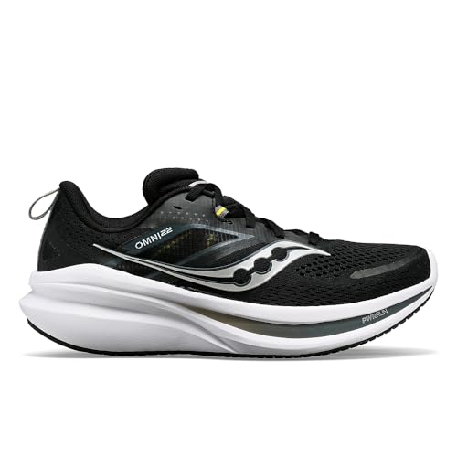 Saucony Baskets Omni 22 chaussure running homme pied large noir blanc 9 Wide