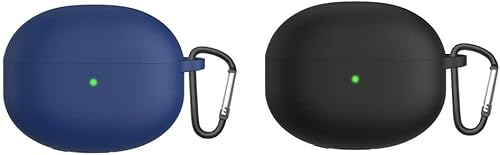 Miniatura 6 de Juego de 2 fundas protectoras de silicona suave compatibles con auriculares inalámbricos Xiaomi Mi True 3 Pro, funda protectora con llavero (azul