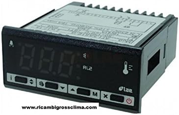 Front view of the LAE AT2-5BS4E-AG Electronic Controller Thermostat, showing the digital display and control buttons.
