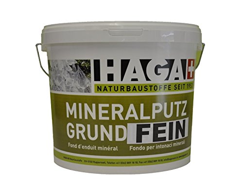 Haga Mineral Plaster for Indoor and Outdoor Use, 10 kg - Base Coat for Chalk Paint, Paint and Roll Plasters