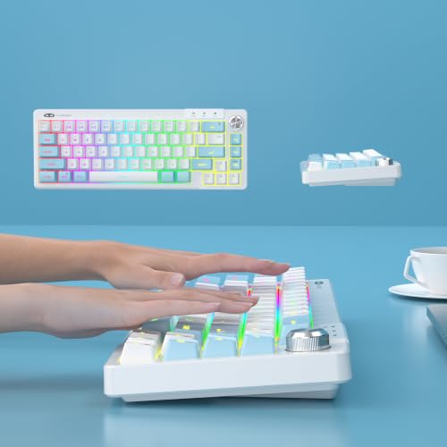 Image of MageGee Mini 60% Gaming Keyboard, RGB Backlit Ultra-Compact Keyboard, TS68 Ergonomic Waterproof Mechanical Feeling Office Computer Keyboards for PC, MAC, PS4, Xbox ONE Gamer