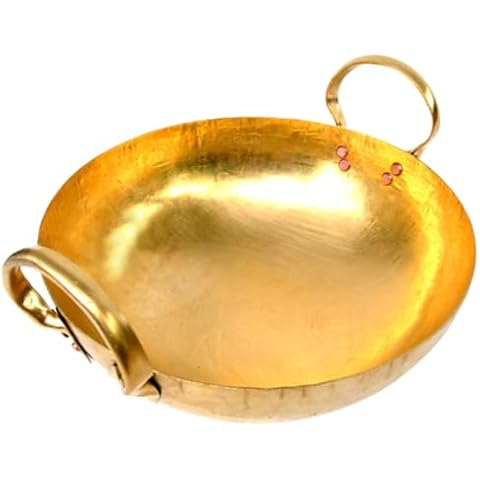 UNCLEJUM Brass Wok Pan Cover