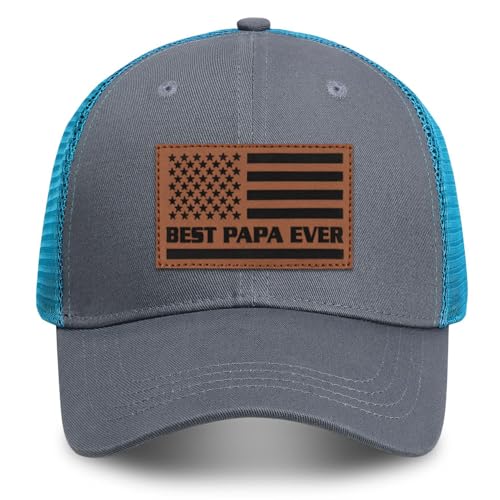Image of Papa Gifts from Grandkids American Flag Cap Papa Hat for Grandpa