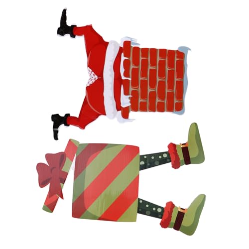 VANZACK 2pezzi Cartelli Natalizi da Giardino Cartelli da Giardino in Plastica per Esterni Decorazioni Natalizie da Prato per Casa e Feste