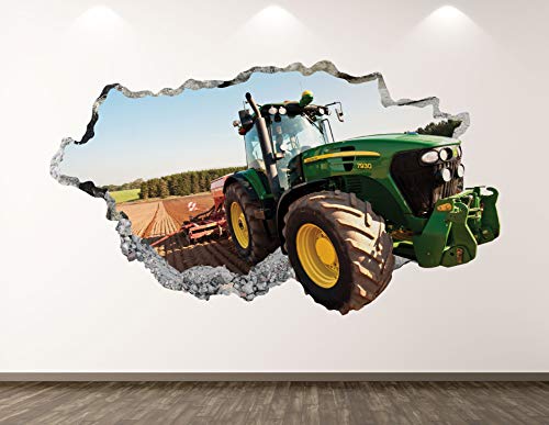 Vinilo decorativo tractor verde 127x76 cm
