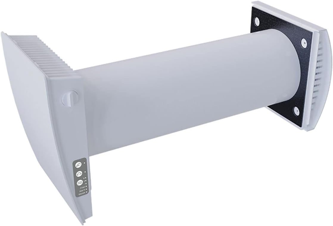 Aerium Mini Eco Energy Consumption Heat Exchanger for Fresh Filtered Air Decentralised System to Control Condensation External Wall Vent – White
