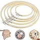 5 Größen Stickrahmen Holz Bambus Stickrahmen Runder Stickrahmen Set Stickrahmen Kreuzstichrahmen Bulk Bambus Kreis Gratfrei für DIY Kreuzstich Stickerei, Handnähen, Dekoration