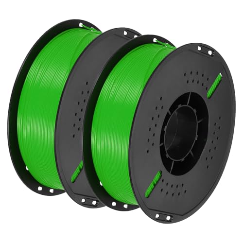 sourcing map PETG 3D Printer Filament, 1.75mm 1KG High Precision Moistureproof Superior Toughness Glossy Filament Green 