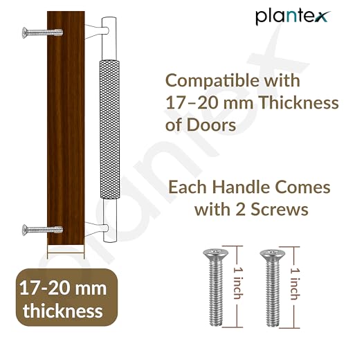 Image of Plantex Cabinet Handle /96mm Handle for Cabinet /Wardrobe /Kitchen Handle /Door Pull-Push Handle for Home /Office - Pack of 1 (Brass Antique)