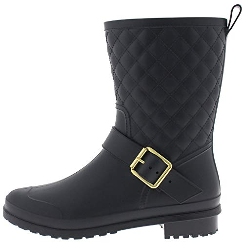Capelli New York Ladies Matte, Quilted Shaft Mid-Calf Rain Boot4