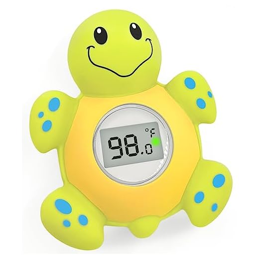 Baby Bath Thermometer Floating Toy, Baby Safety Tub Temperature Water Thermometer, Bathing Toy for Swimming Pool - Kid Toddler Baby Essentials for Newborn, Baby Shower Gifts for Mom (Turtle)
