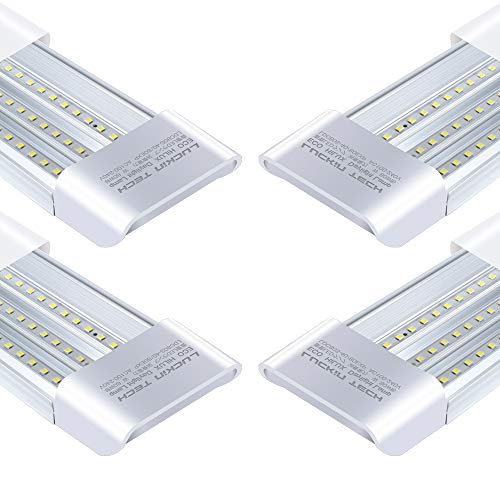 luckintech LED�u���� �u���� �x�[�X���C�g 3�{���� �����P�xLED�x�[�X���C�g 80W�` 40W����d�� �����F(6000K) ����̌^ ���t 3��`�b�v ���^ ����120cm �ȃG�l �S����(6300lm) 4�{�Z�b�g