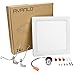 AVANLO Flush Mount Light Fixture, Super Slim 0.6 Inch Thickness 12 Inch LED Ceiling Light, 120V 5000K 3100lm 24W, Dimmable, Square, for 3.5-4'' Junction Box, 5-6'' Housing & Surface Mount. 1 Pack