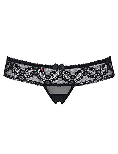 Obsessive 837-Thc-1, Perizoma Aperto Per Donna, Nero, S/M