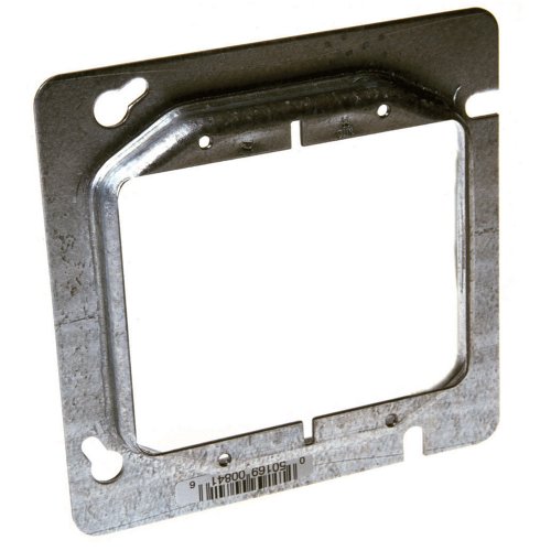 Hubbell-Raco 841 Raised 1/2-Inch, 4-11/16-Inch Square Mud-Ring for 2 Devices