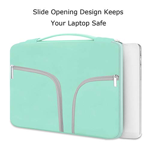 HESTECH Chromebook Case, 11.6-12.3 inch Neoprene Laptop Sleeve Case Bag Handle Compatible with Acer Chromebook r11/HP Stream/Samsung/Dell/ASUS C202 L210/Microsoft Surface Pro 7/3/4/5/6,Mint Green
