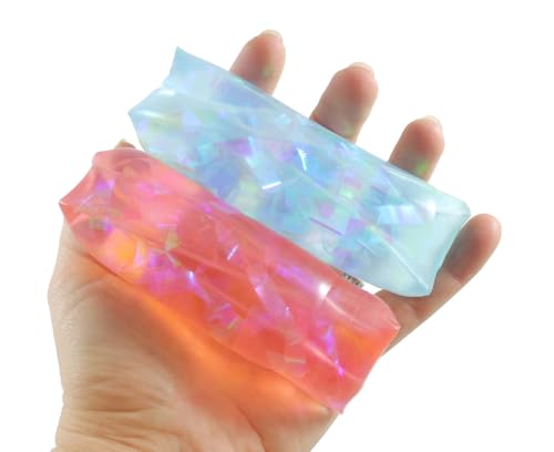 4 Smaller Water Trick Snake Filled with Sparkle Streamers - Stress Toy - Slippery Tricky Wiggly Wiggler Tube - Squishy Wiggler Sensory Fidget Ball Can\'t Hold (Set of All 4 Colors) - Thumbnail 5