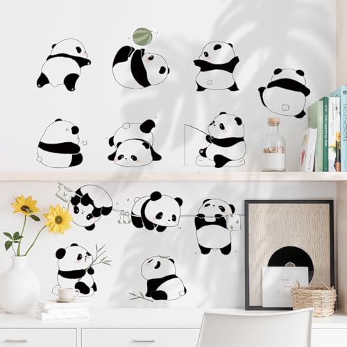 HGDESIGN® Sticker mural autocollant pour chambre d'enfant Motif panda (B)