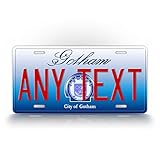 SignsAndTagsOnline Personalized Gotham City Batman License Plate Custom Text Replica Movie Prop Aluminum Auto Tag