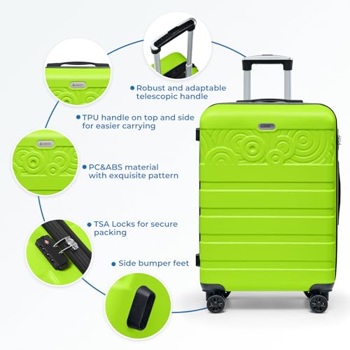 Krute Luggage 28 Inch Suitcase With Spinner Wheels Large Suitcases Lightweight Hard Shell PC ABS TSA Lock Checked Luggages4