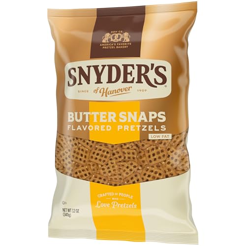 Image of Snyder's of Hanover Butter Snaps Pretzels, 12 Oz Bag, (Pack of 3)
