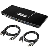 ✤Unterstützung mehrerer Schaltmethoden und peripherer USB-Geräte✤It unterstützt die einfache Umschaltung über Tasten an der Frontplatte, IR-Fernbedienung, Tastaturkürzel, schnelle Umschaltung bei Mausgesten und Auto-Scan-Funktion (Das Zeitintervall kann eingestellt werden). Mit einem zusätzlichen USB 2.0-Anschluss können Sie einen USB-Hub, Drucker, Mikrofon, Speicher, Webcam und USB-Laufwerke usw. gemeinsam nutzen.