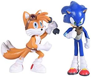 Max Fun Set of 6pcs Sonic The Hedgehog Action Figures, 5-7cm Tall Cake Toppers-Collect Sonic, Knuckles, Tails, Amy and Evil Dr. Eggman