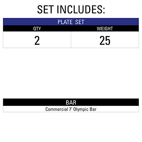 XMark TEXAS STAR 25 lb Pair Olympic Weights and the VOODOO Commercial Olympic Bar - Thumbnail 2