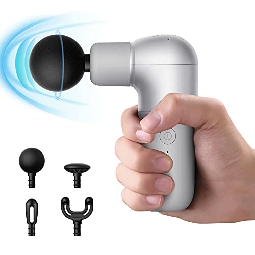Mini Massage Gun - Kebor Portable Deep Tissue Back Massager Electric Handheld Percussion Massagers Muscle Soreness Relief, Ergonomic Handle, USB Charging for Gym Office Home, Gift Idea for Women&Men