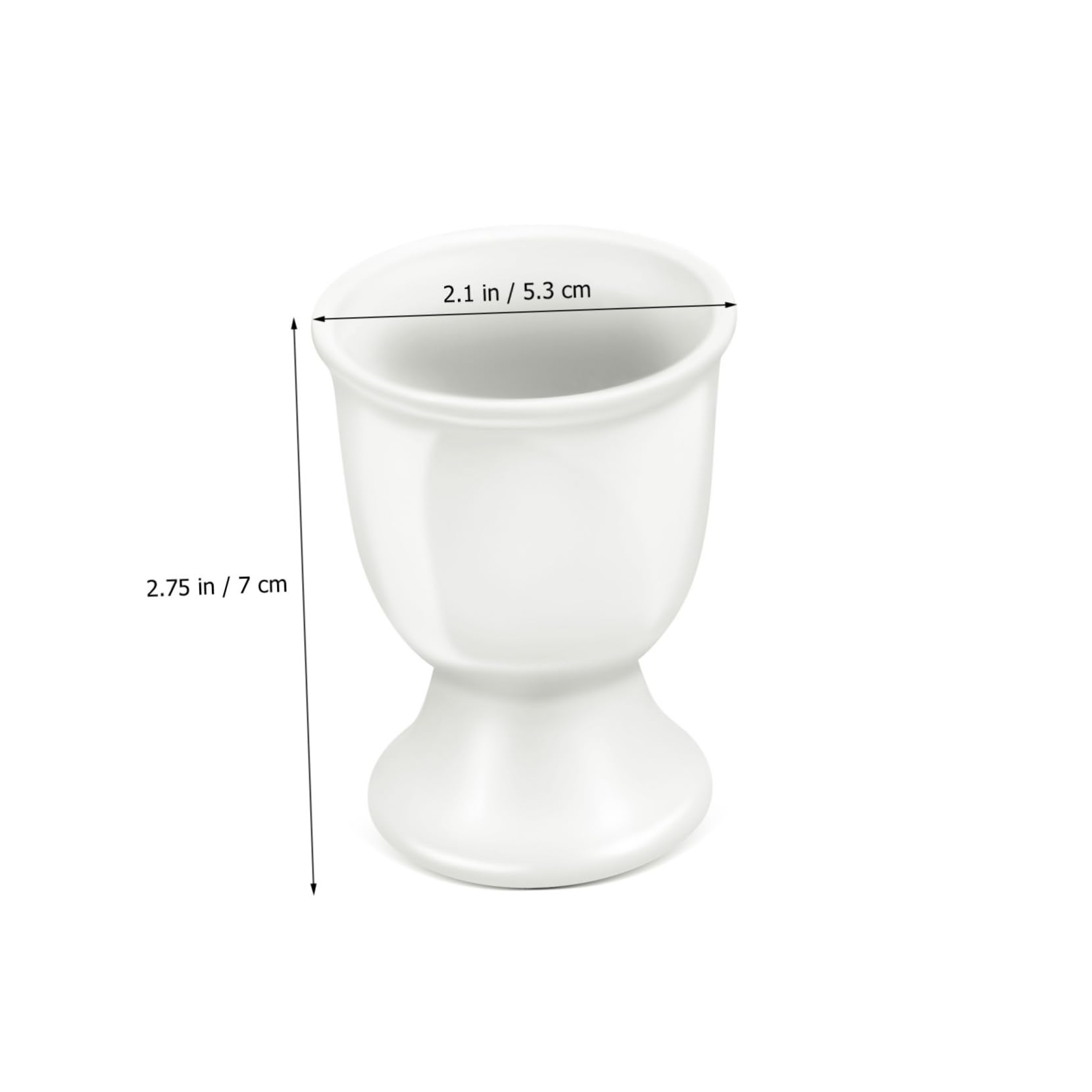 STOBAZA 4pcs White Porcelain Egg Holders Boiled Egg Cup Set Ceramic Cups for Breakfast Modern Ceramic Set for Kitchen Dining