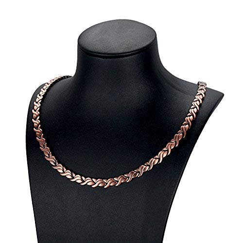 RainSo Elegante Magnetkette aus Massivem Kupfer mit Geschenkbox - Zeitloser Antioxidativer Schmuck, Handgefertigtes Komfortdesign