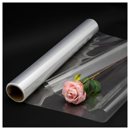 Papel Celofán Transparente Rollo 40CM×30M Papel Transparente para Envolver Regalos Rollo Papel Celofán Transparente Papel Celofán Papel de Regalo Celofán para Flores Cesta Envolver Ramos Adornos