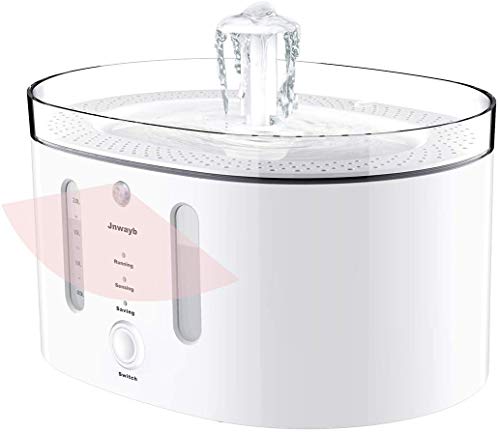 Jnwayb B90 Wasserspender für Hunde und Katzen, mit Infrarot-Induktion, sehr leise Pumpe, BPA-frei