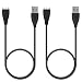 Kissmart for Fitbit Charge HR Charger, 2-Pack Charging Cable Cord for Fitbit Charge HR (1ft+3ft)