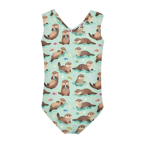 Image of Swimsuits for Girls 3-14 Summer Kids Bathing Suits Gymnastics Leotards One Piece Swimwear