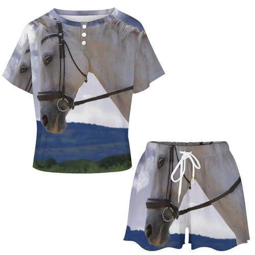 Pyjama femme manches courtes Cheval Blanc pour l'été - 4