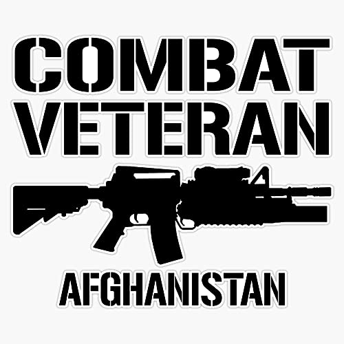 HOF Trading Combat Veteran - Afghanistan Vinyl Sticker Waterproof Decal Laptop Wall Window Bumper Sticker 5 inch (27)