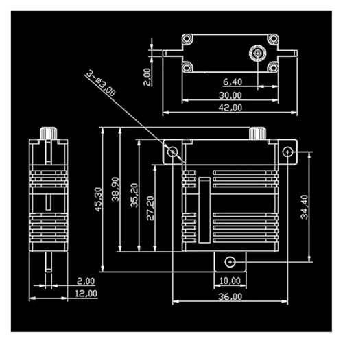 Servomoteur d'aile CLS1510WH 12mm à double roulement pour modèle réduit - 2
