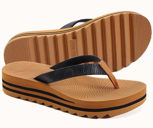 Image of KuaiLu Women's Arch Support Platform Flip Flop Sandals