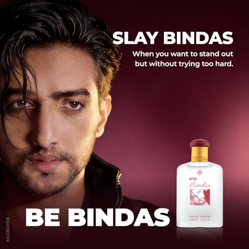 Image of Riya Bindas (Red) Perfume For Men | Sensational Blend Of Aromatic & Mint | Mild & Long Lasting Fragrance - 100ml