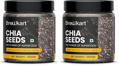 Image of Brewkart Chia Seeds 250 gm (Pack of 2)