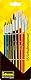 Idena 626052 - Schulmalpinsel, 10-teilig, verschiedene Haar- und Borstenpinsel, lackiert, 1 Set