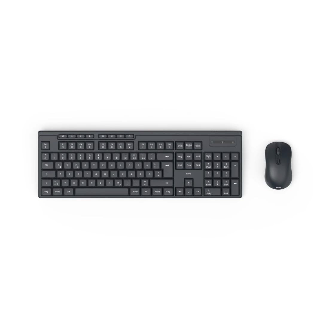 Hama “WKM-200” Wireless Keyboard & Mouse Set, Wireless Keyboard with 8 Media Keys-Black-image-17